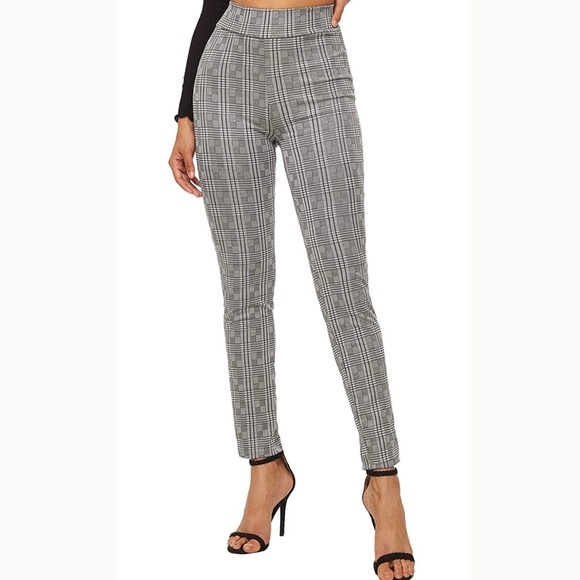 Sammy Woman’s Plaid Print Stretch Pants - Picture 3 of 7